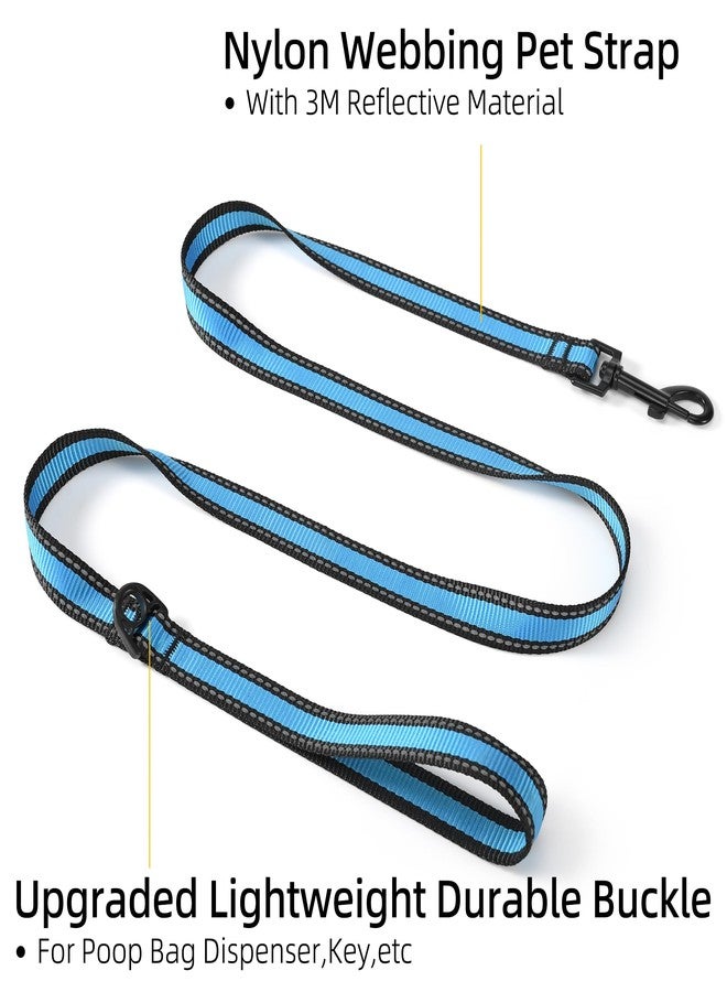 مايل هاي لايف | طقم طوق ومقود عاكس للكلاب الصغيرة والمتوسطة، طقم طوق ومقود قابل للتعديل (حافة عاكسة زرقاء، متوسط (عبوة من قطعتين)) - Image 5